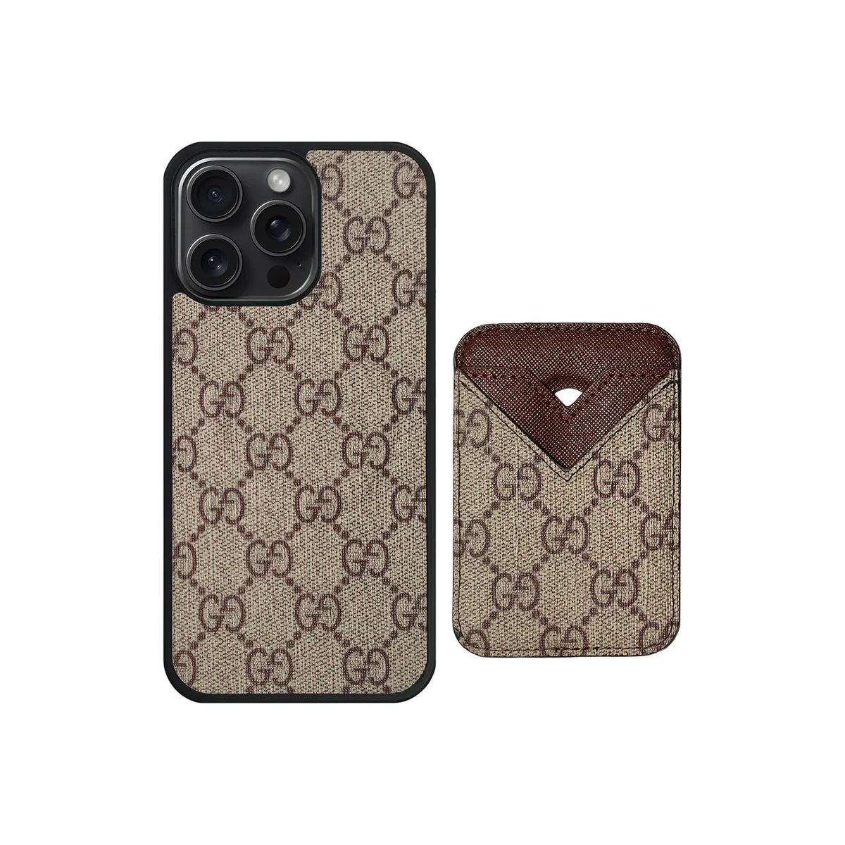 SET MAGSAFE CARDHOLDER GG CLASSIC BROWN