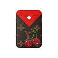 MONOGRAM CHERRY RED MAGSAFE CARDHOLDER