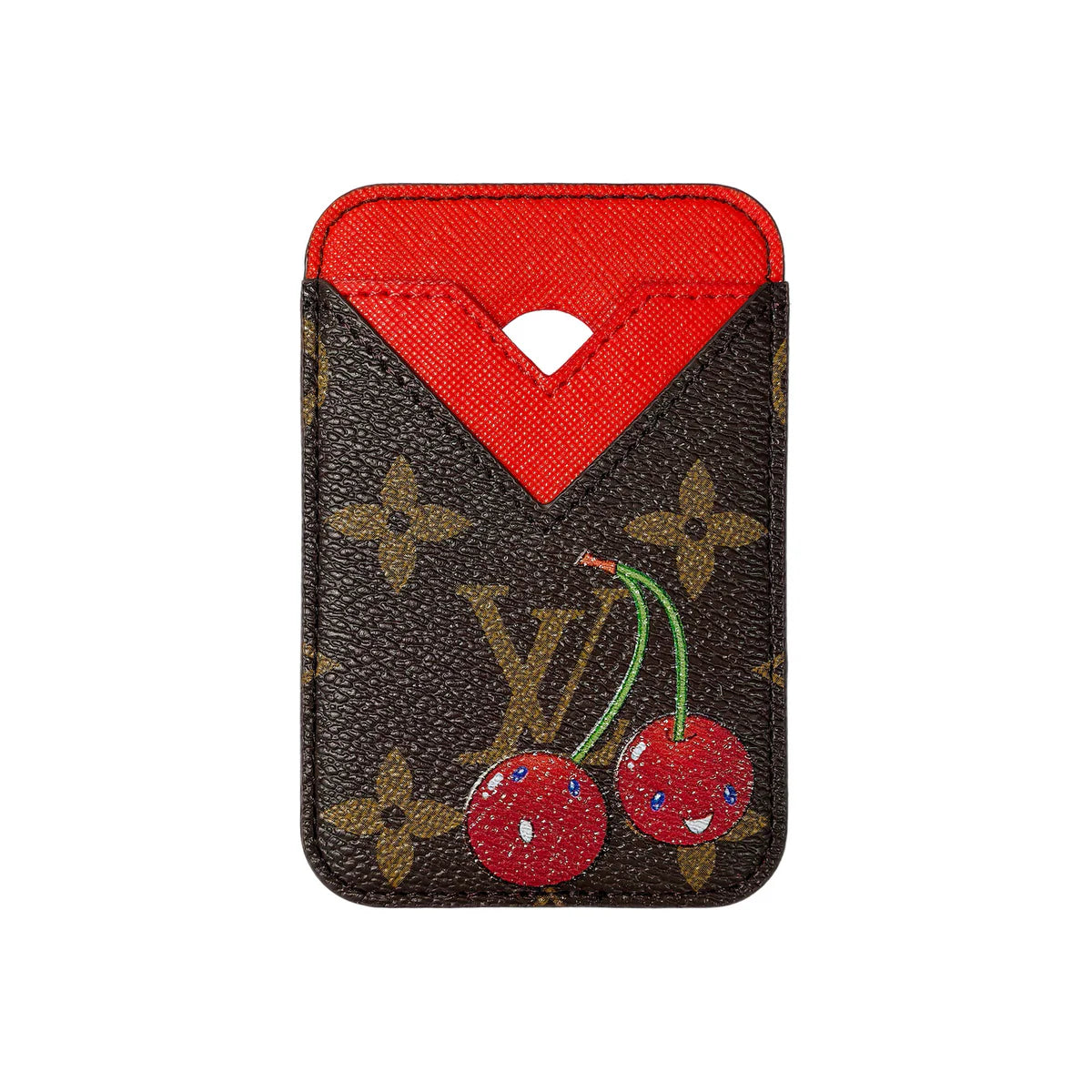 MONOGRAM CHERRY RED MAGSAFE CARDHOLDER